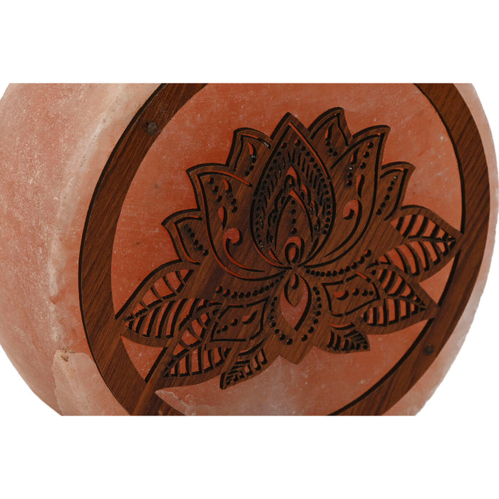 Desk lamp Home ESPRIT Brown Pink Wood Salt 15 W 220 V 16 x 7 x 18 cm