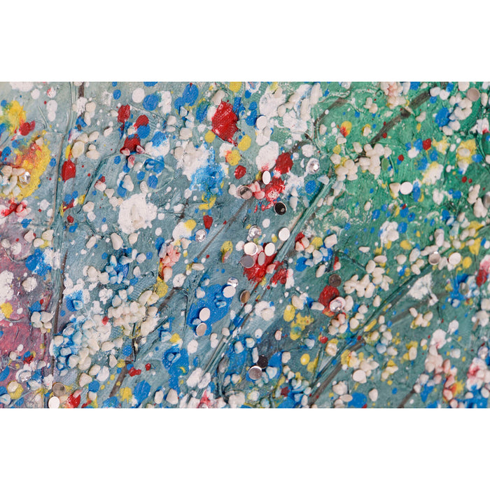 Canvas Home ESPRIT Canvas MDF Wood 120 x 3 x 60 cm