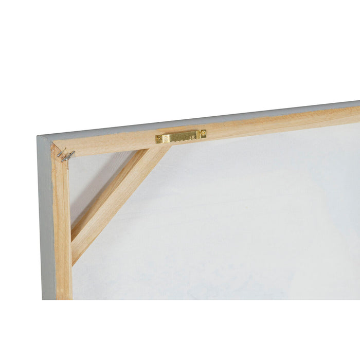 Canvas Home ESPRIT Canvas MDF Wood 80 x 3 x 80 cm