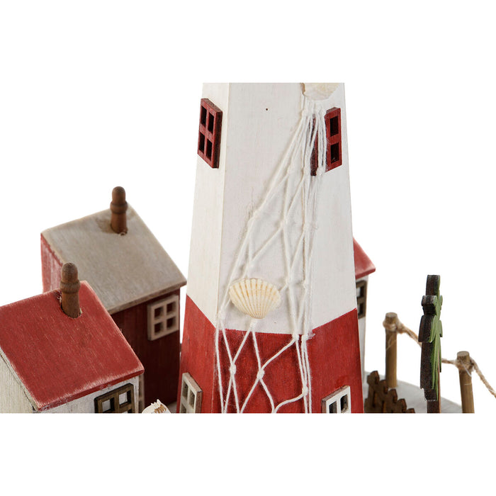 Lighting decoration Home ESPRIT Wood Aluminium Headlight 20 x 20 x 30,5 cm (2 Units)