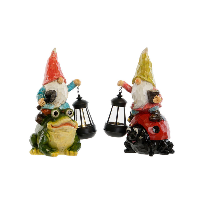 Garden gnomes Home ESPRIT Red Green Multicolour 20 x 17,8 x 32 cm (2 Units)