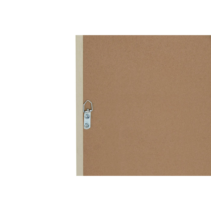 Canvas Home ESPRIT White Natural Boho 60 x 3 x 60 cm (2 Units)