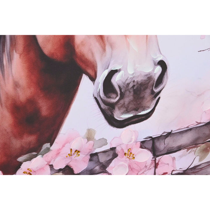 Canvas Home ESPRIT Canvas MDF Wood 80 x 2,5 x 60 cm