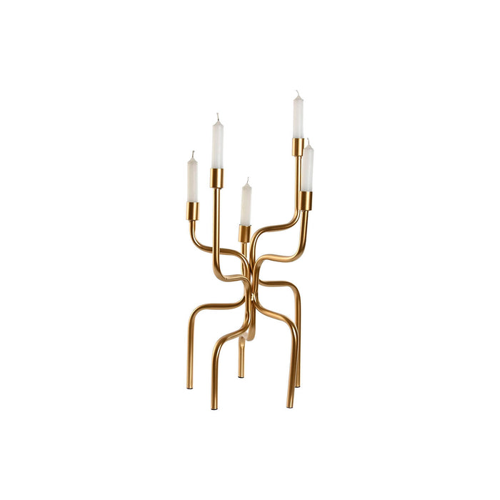 Candle Holder Home ESPRIT Golden Metal 25 x 25 x 51 cm