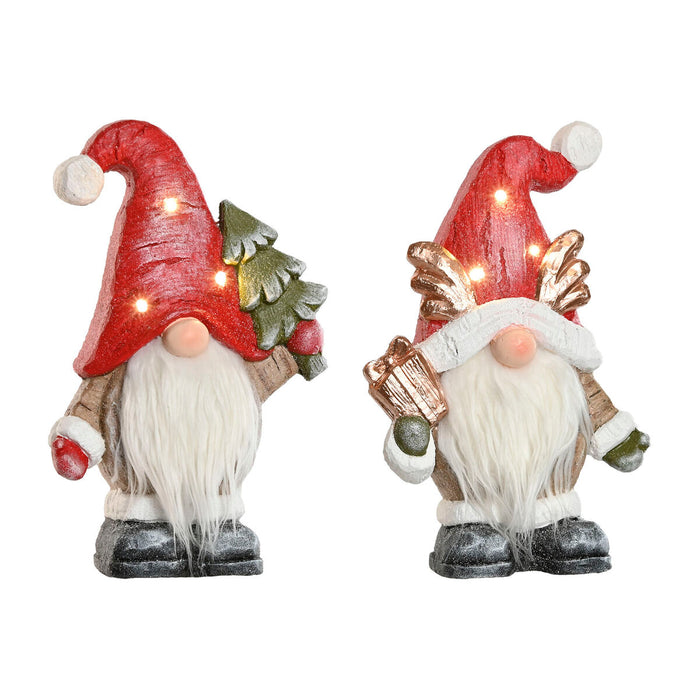 Christmas bauble Home ESPRIT White Red Gnome 25 x 11,5 x 38 cm (2 Units)