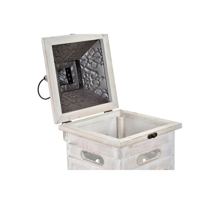 Lantern set Home ESPRIT White Crystal Fir Ethnic Arab 26 x 26 x 66 cm (2 Pieces)