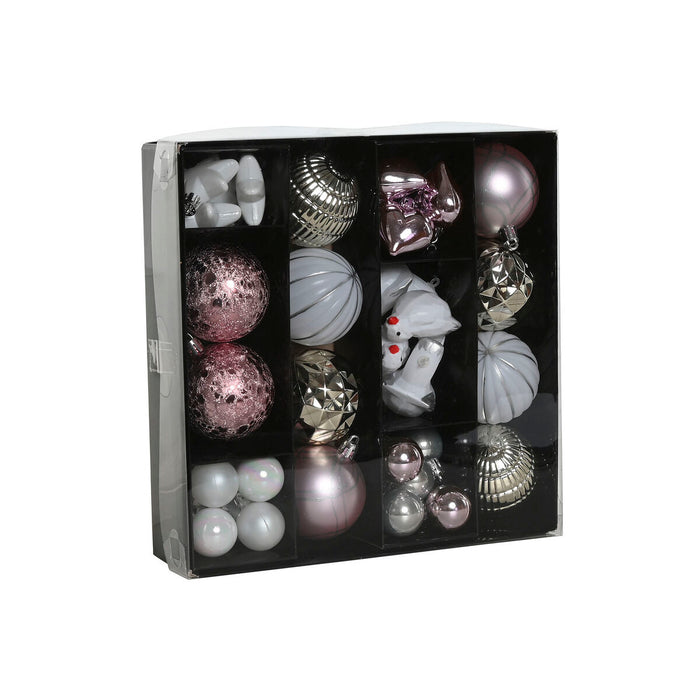 Christmas Baubles Home ESPRIT Pink PVC 25 x 6 x 25 cm