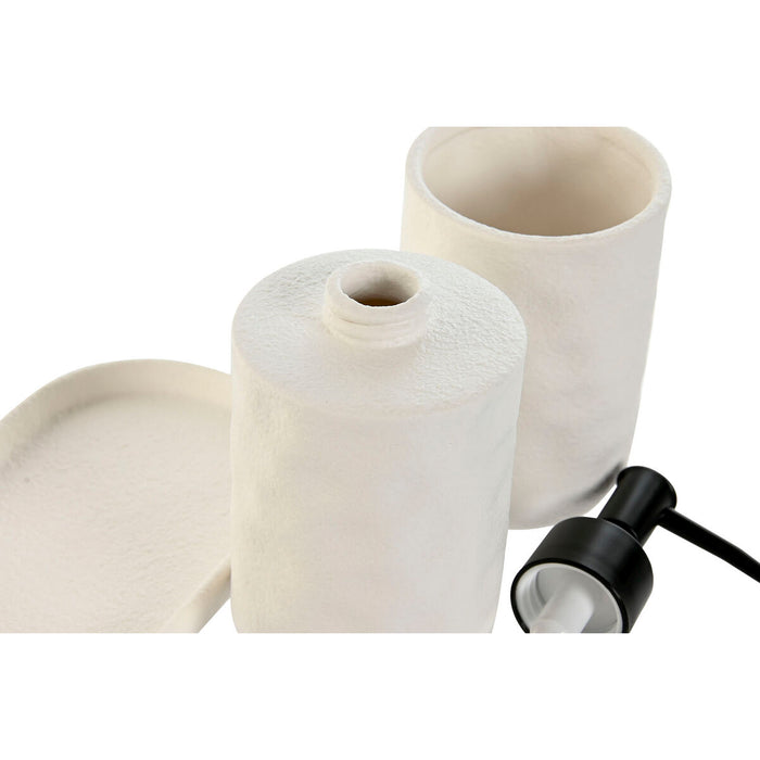 Bath Set Home ESPRIT White ABS Dolomite 17,5 x 9,5 x 18 cm 3 Pieces