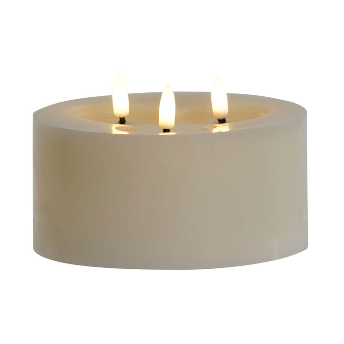 LED Candle Home ESPRIT Beige 15 x 15 x 7 cm (AA)