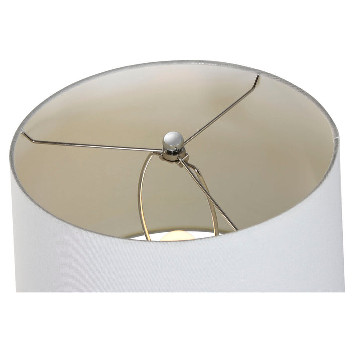 Floor Lamp Home ESPRIT White Silver 50 W 220 V 35 x 35 x 150 cm (3 Pieces)