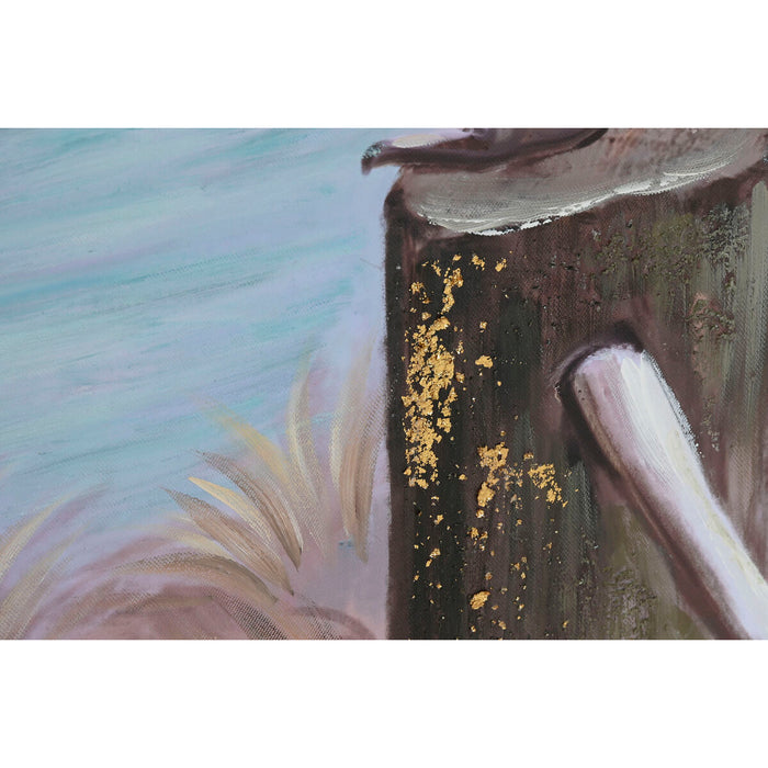 Canvas Home ESPRIT Fir Canvas 80 x 3 x 80 cm