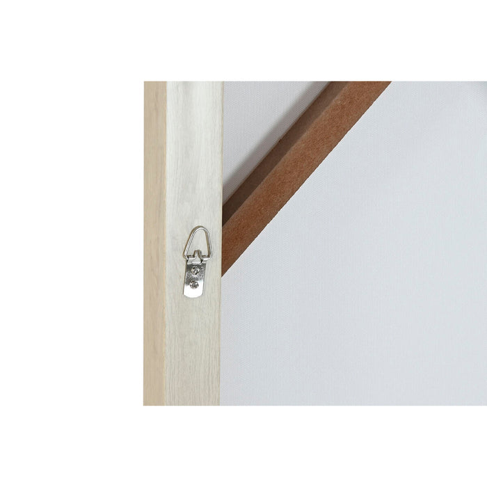 Canvas Home ESPRIT White Beige Dress Scandinavian 82,5 x 3,5 x 82,5 cm (2 Units)