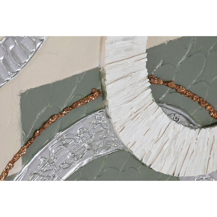 Canvas Home ESPRIT Canvas MDF Wood 80 x 3 x 80 cm