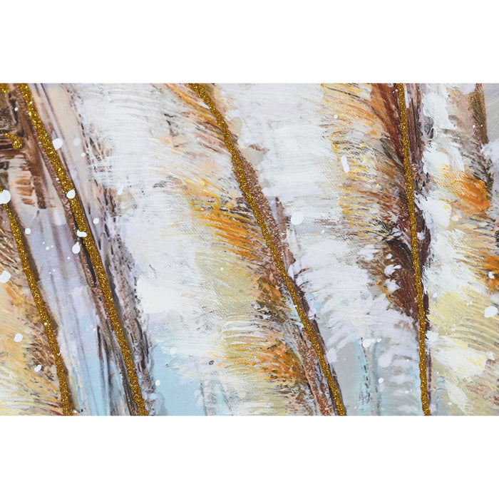 Canvas Home ESPRIT Canvas MDF Wood 80 x 3 x 80 cm