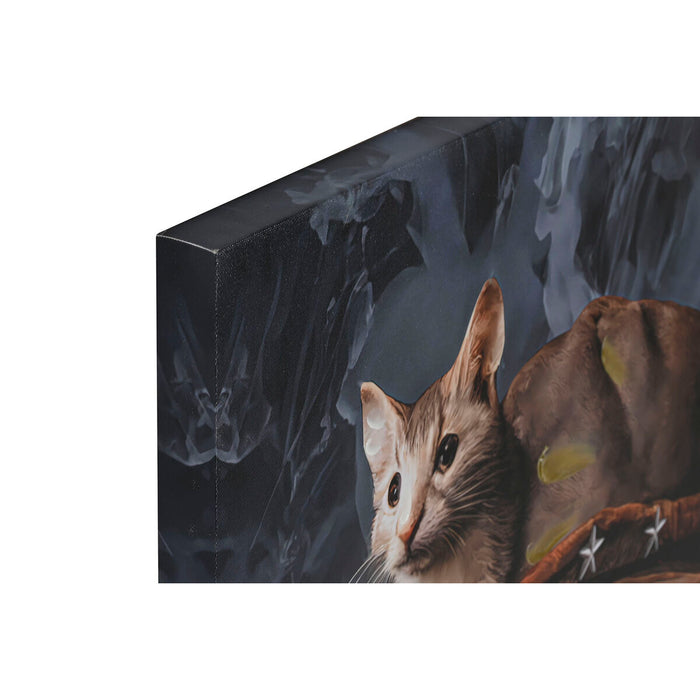 Canvas Home ESPRIT Canvas MDF Wood 60 x 3 x 90 cm