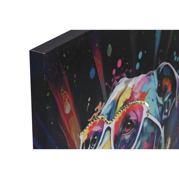 Canvas Home ESPRIT Canvas MDF Wood 60 x 3 x 90 cm