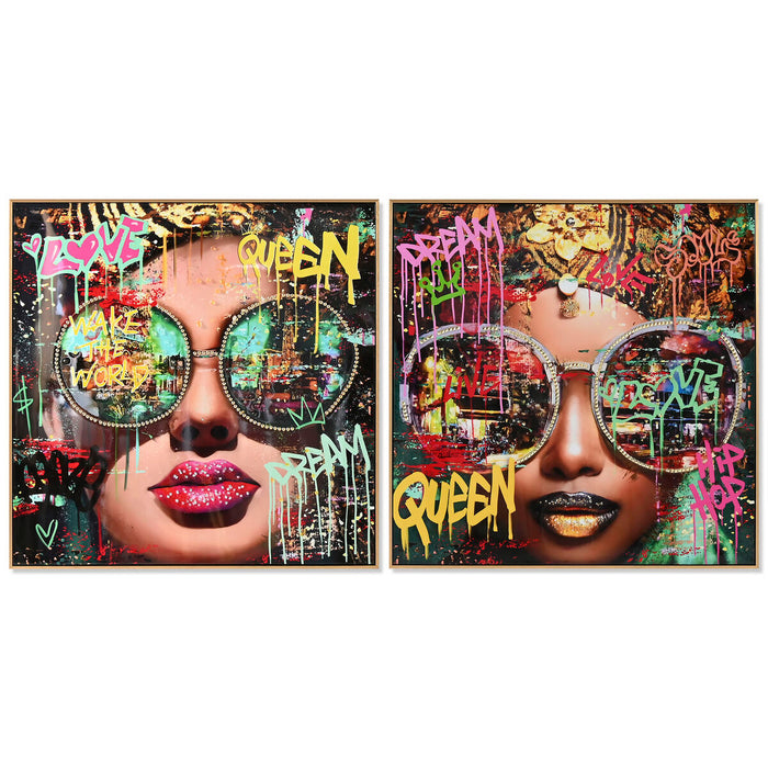 Canvas Home ESPRIT polystyrene Canvas 82 x 4 x 82 cm