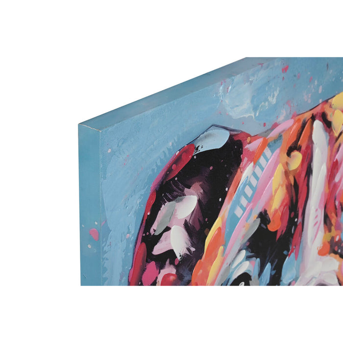 Canvas Home ESPRIT Canvas MDF Wood 80 x 3 x 80 cm