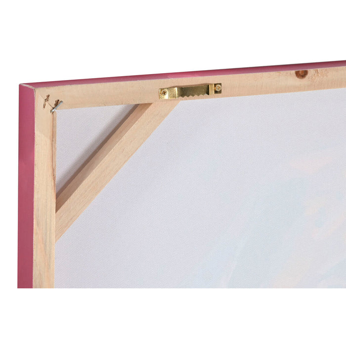 Canvas Home ESPRIT Canvas MDF Wood 80 x 3 x 80 cm