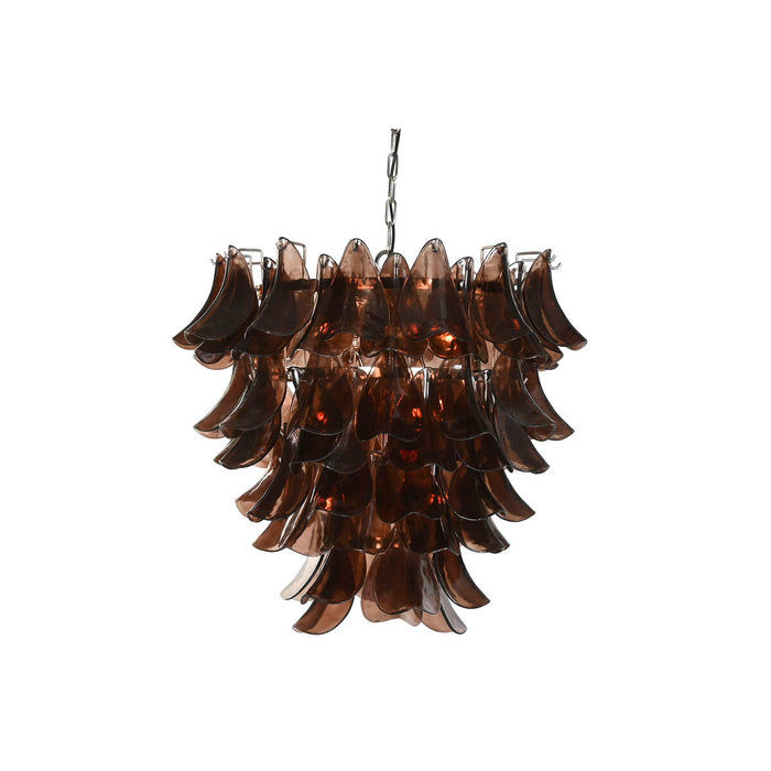 Ceiling Light Home ESPRIT Brown Silver Crystal Steel 25 W 80 x 80 x 80 cm