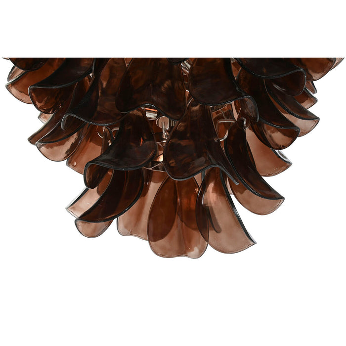 Ceiling Light Home ESPRIT Brown Silver Crystal Steel 25 W 80 x 80 x 80 cm
