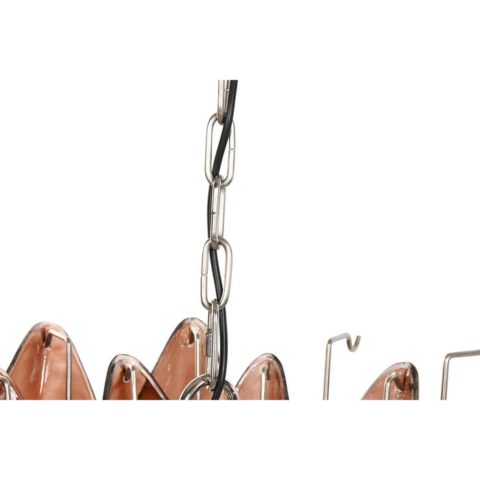 Ceiling Light Home ESPRIT Brown Silver Crystal Steel 25 W 80 x 80 x 80 cm