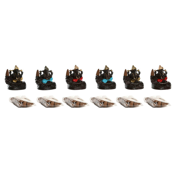 Essential oil burner Home ESPRIT Ceramic Mandala Indian Man 13 x 8 x 12,5 cm Incense (6 Units)