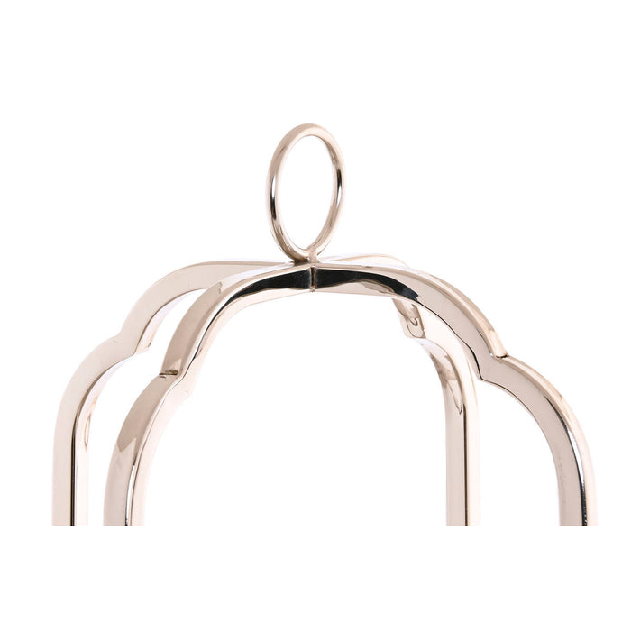 Candleholder Home ESPRIT Silver Crystal Steel 21 x 21 x 62 cm