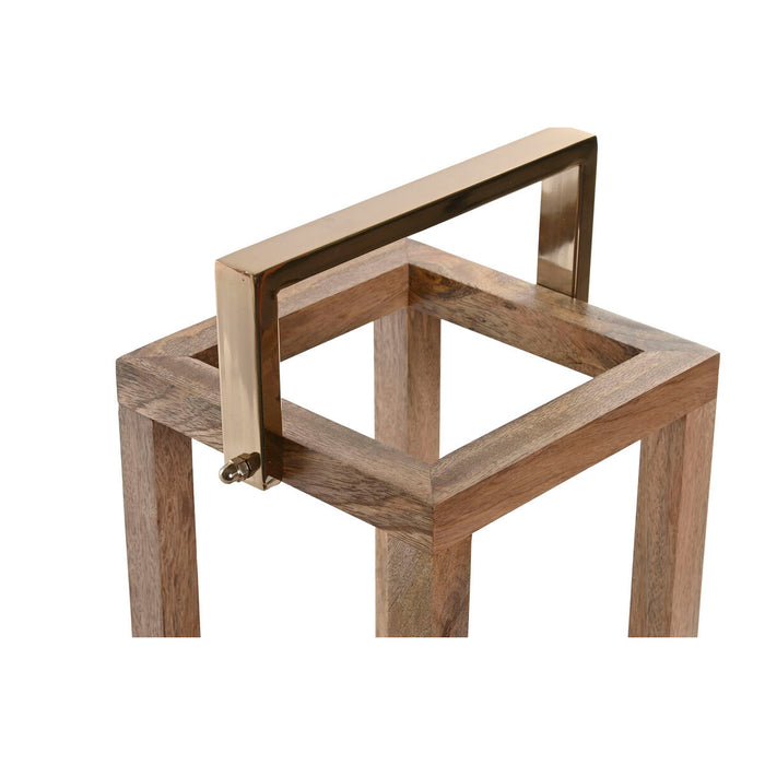 Candleholder Home ESPRIT Brown Steel Mango wood 25 x 25 x 54 cm
