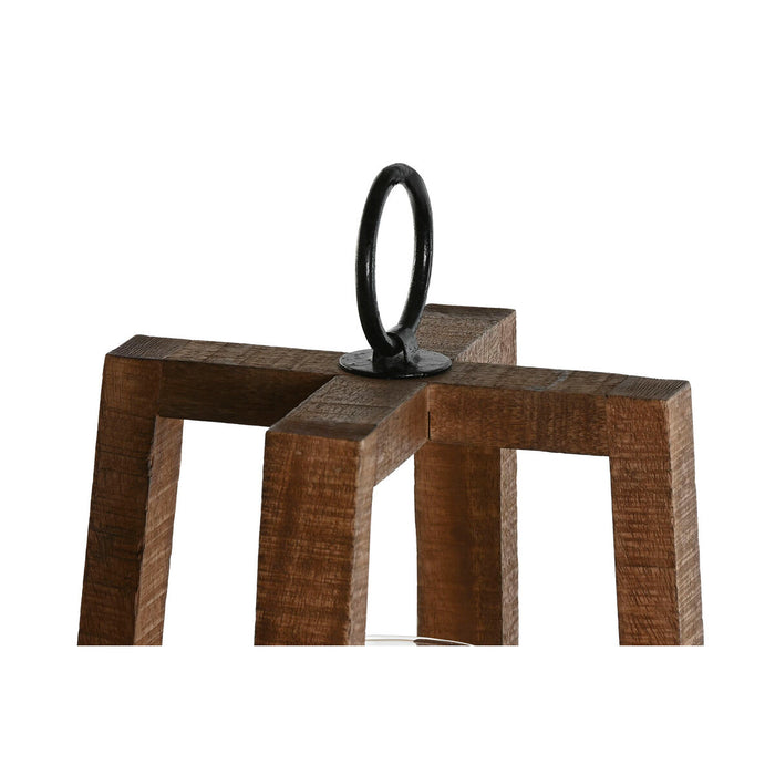 Candleholder Home ESPRIT Natural Crystal Mango wood 25 x 25 x 35 cm