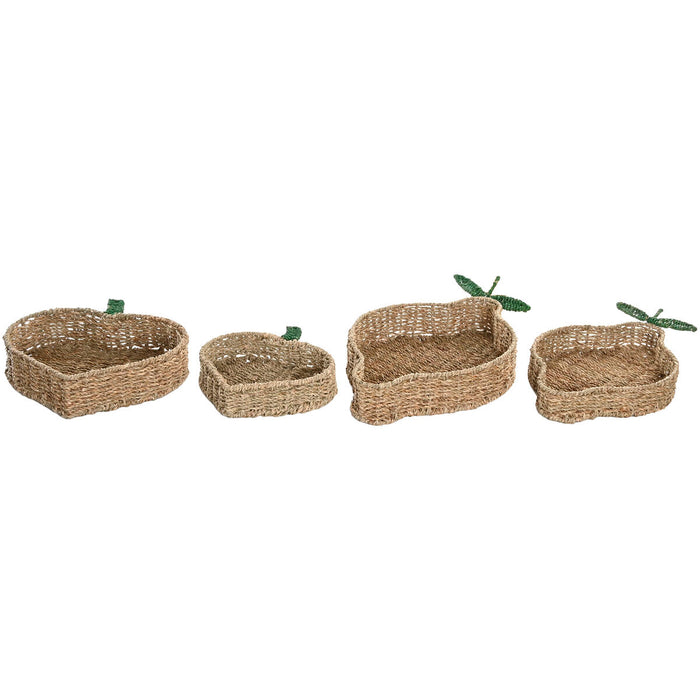 Centerpiece Home ESPRIT Green Natural Metal Natural Fibre 33 X 32 X 8 CM (2 Units)