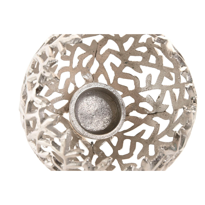Candleholder Home ESPRIT Silver Aluminium 20 x 20 x 18 cm