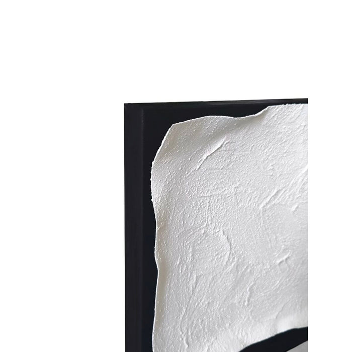 Canvas Home ESPRIT White Black Modern 80 x 4 x 80 cm (2 Units)