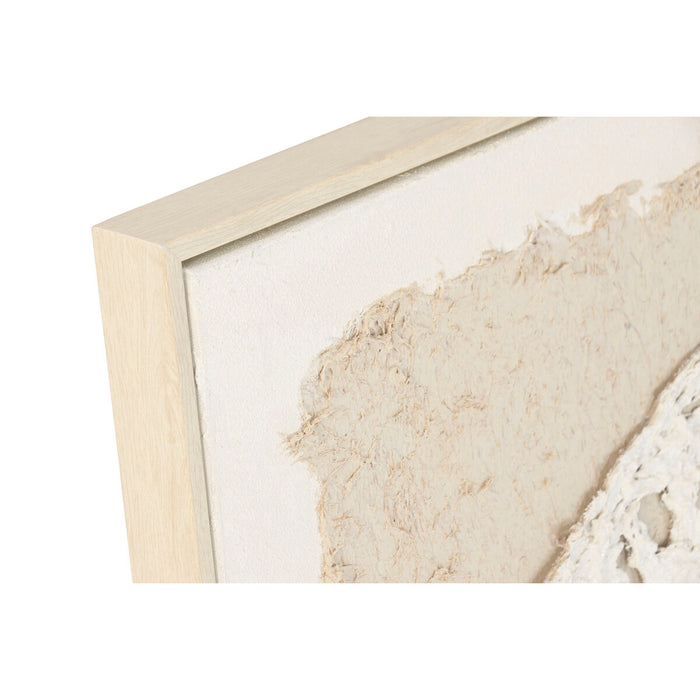 Canvas Home ESPRIT White Beige Leaf of a plant Cottage 62,5 X 3,5 X 62,5 CM (2 Units)