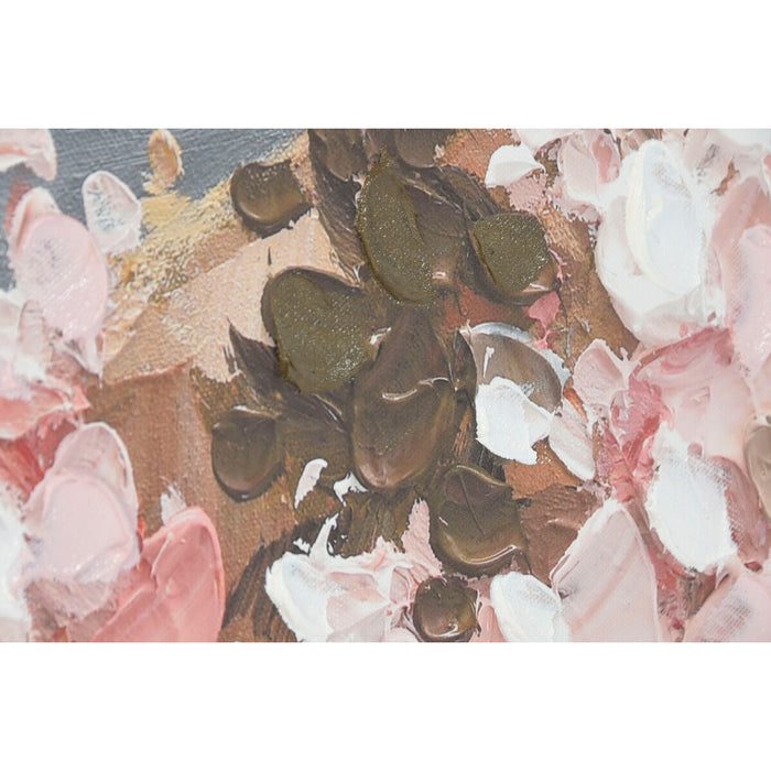 Canvas Home ESPRIT White Pink Moutain 80 x 3,5 x 80 cm (2 Units)