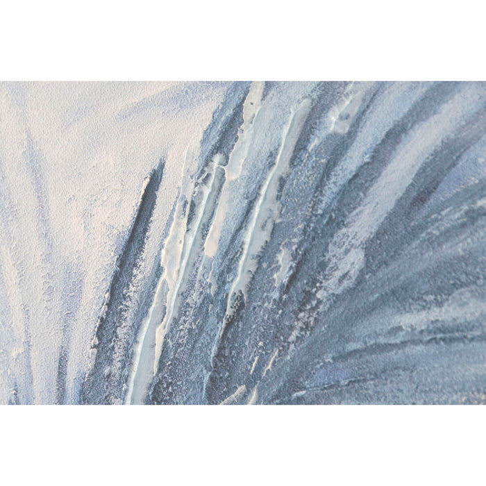 Canvas Home ESPRIT Blue White Palms Tropical 82,5 x 3,5 x 122,5 cm (2 Units)