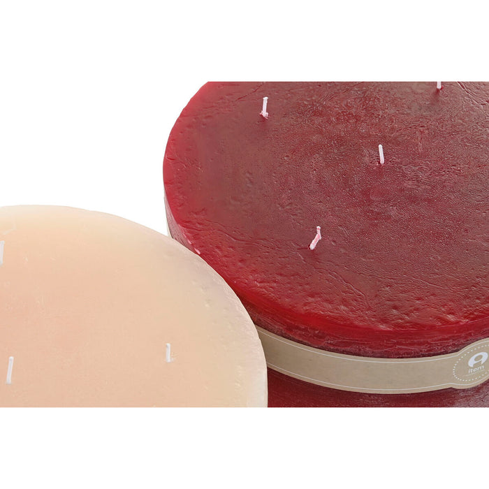 Candle Home ESPRIT Red Cream Christmas 25 x 25 x 10 cm (2 Units)