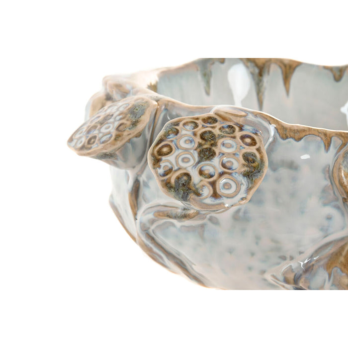 Centerpiece Home ESPRIT Blue White Ceramic 28 x 25 x 13 cm