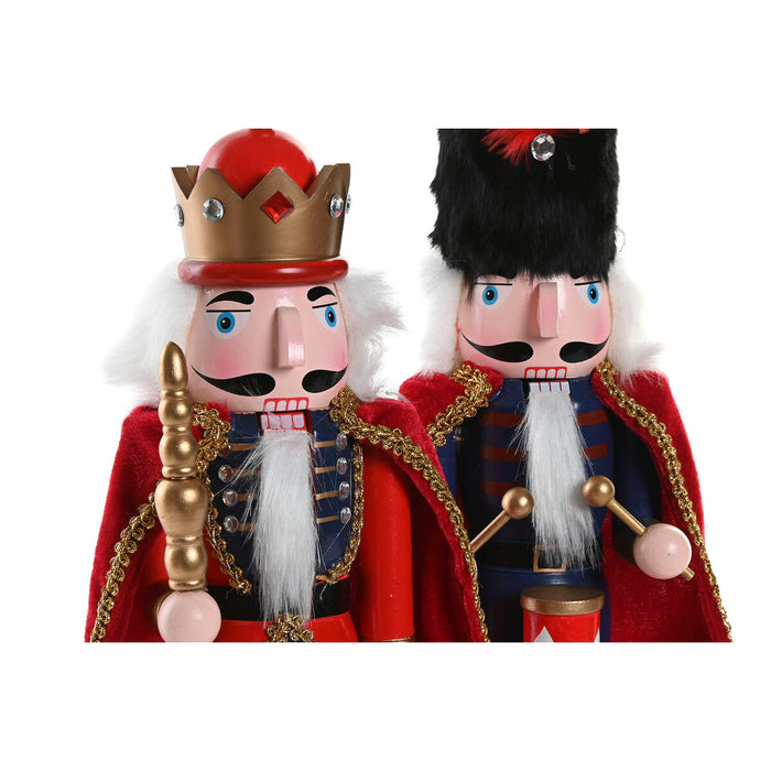 Christmas bauble Home ESPRIT Multicolour Nutcracker 20 x 20 x 38 cm (2 Units)