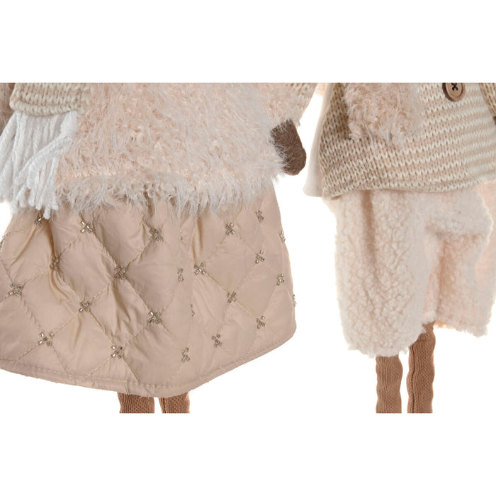 Christmas bauble Home ESPRIT White Beige 25 x 18 x 44 cm (2 Units)