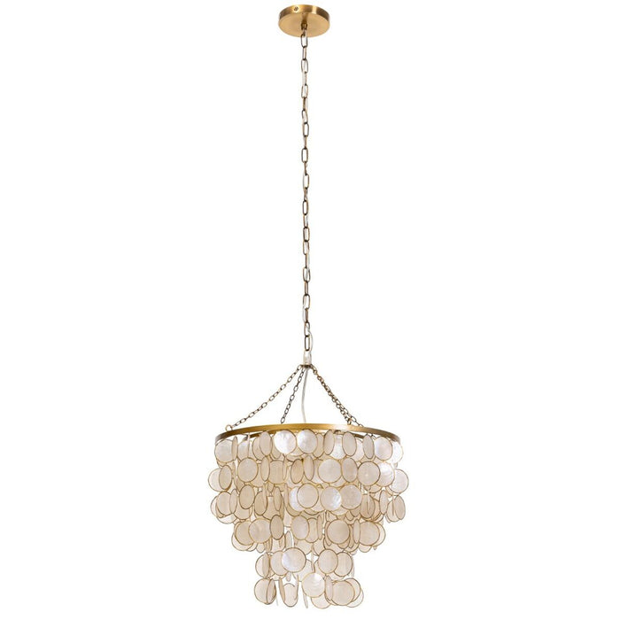 Ceiling Light Home ESPRIT Beige Golden Metal Mother of pearl 50 W 40 x 40 x 48 cm