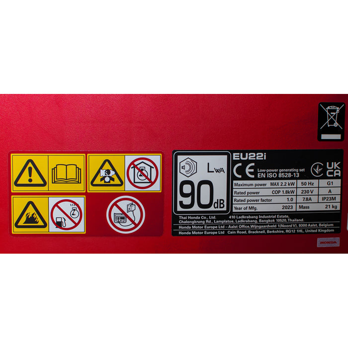INVERTER GENERATOR HONDA EU22I 1800 W