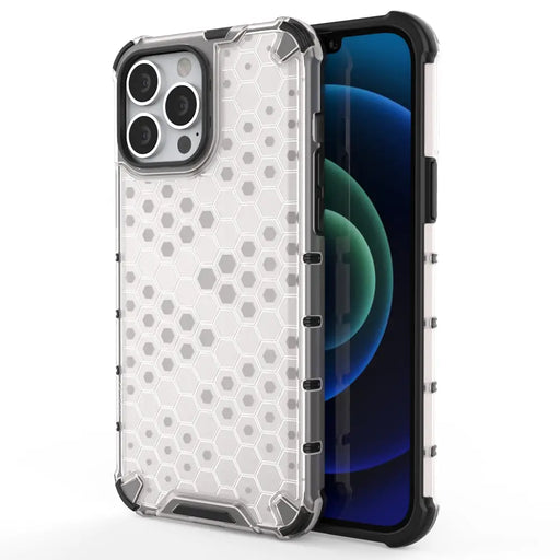 Honeycomb Case armor cover with TPU Bumper for iPhone 13 Pro Max transparent - Cell phone cases and covers<<<HurtelXML