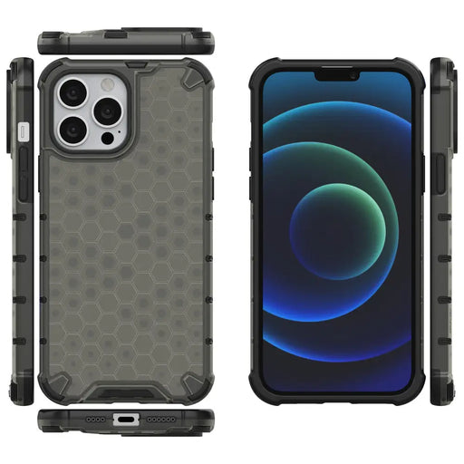 Honeycomb Case armor cover with TPU Bumper for iPhone 13 Pro Max black - Cell phone cases and covers<<<HurtelXML