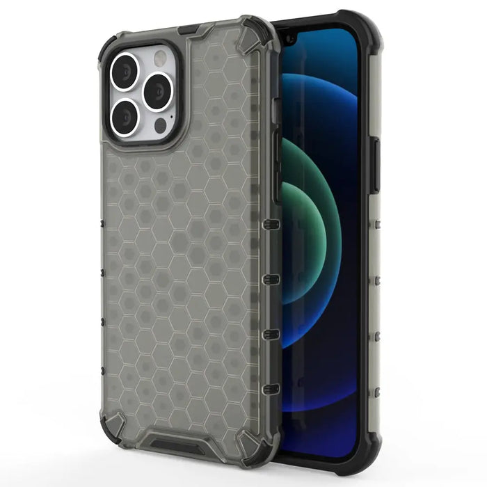 Honeycomb Case armor cover with TPU Bumper for iPhone 13 Pro Max black - Cell phone cases and covers<<<HurtelXML