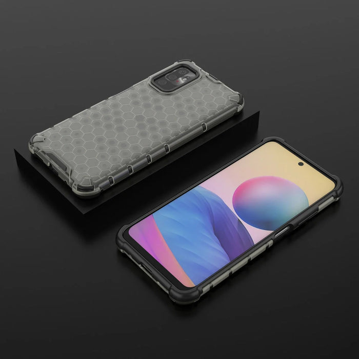 Honeycomb Case armor cover with TPU Bumper for Xiaomi Redmi Note 10 5G / Poco M3 Pro black - Cell phone cases