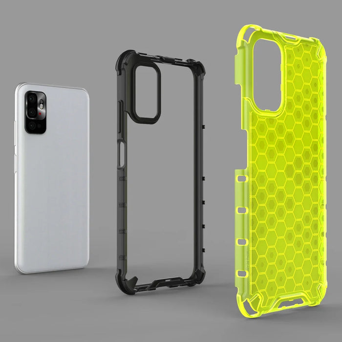 Honeycomb Case armor cover with TPU Bumper for Xiaomi Redmi Note 10 5G / Poco M3 Pro black - Cell phone cases
