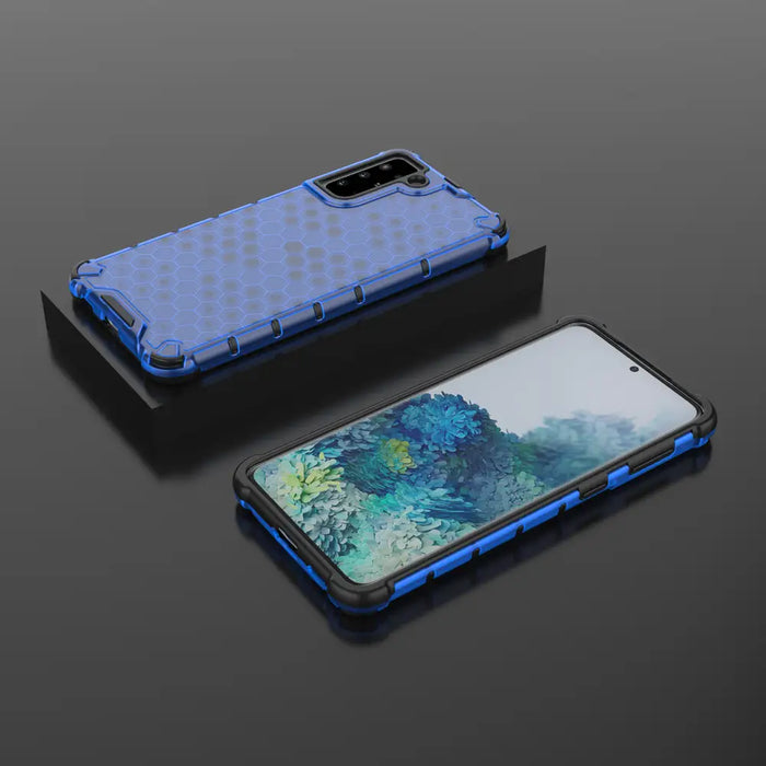 Honeycomb case armored cover with a gel frame for Samsung Galaxy S22 blue - Cell phone cases and covers<<<HurtelXML
