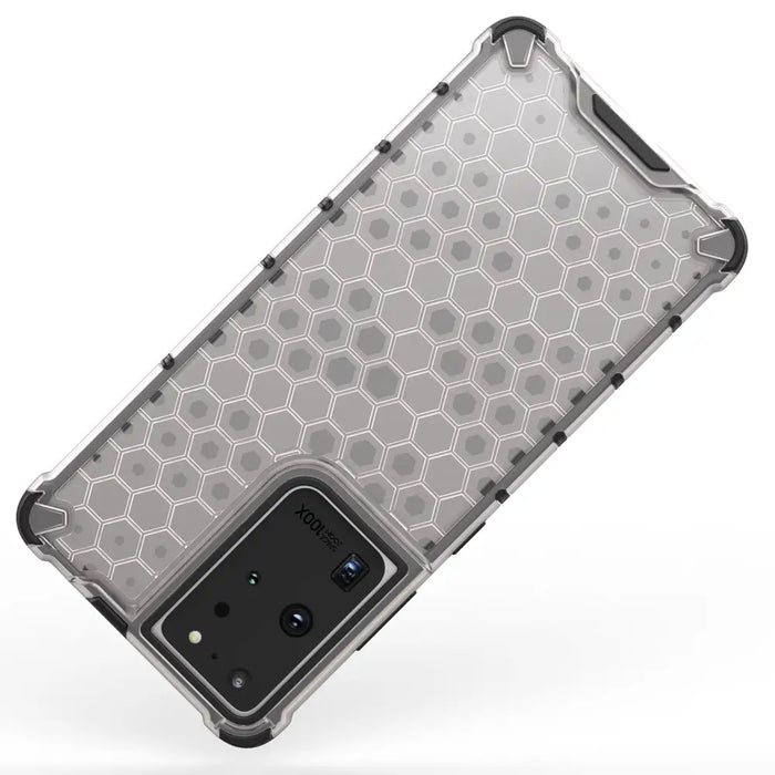 Honeycomb case armored cover with a gel frame for Samsung Galaxy S22 Ultra transparent - Cell phone cases