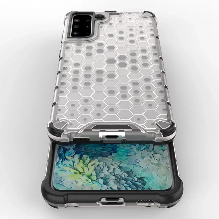 Honeycomb case armored cover with a gel frame for Samsung Galaxy S22 transparent - Cell phone cases